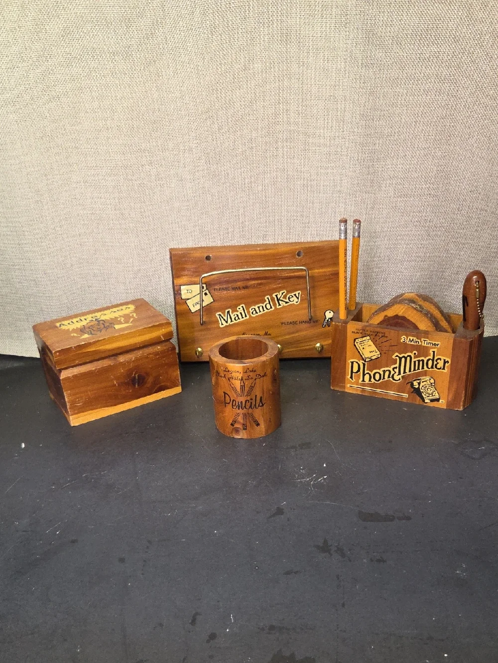 Vtg Wooden Desk Organizing Bundle‎